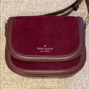 Kate Spade Blake Saddle bag Bag with Leather Trim and Soft Suede